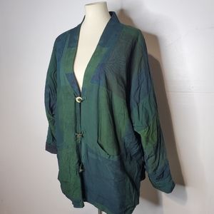 SIS Boho Cardigan Coat 1X Artsy LagenLook Patchwor